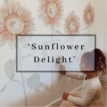 Load image into Gallery viewer, ‘Sunflower Delight’ Wall Decals
